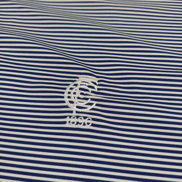 Ralph Lauren RLX Shirt Polo Mens XL TG Blue Striped Golf Wicking Stretch Comfort - Picture 3 of 7